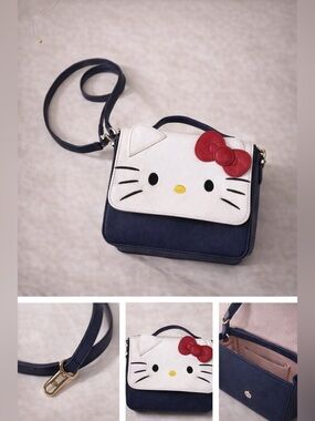 Hello Kitty Navy, White and Red Crossbody Bag